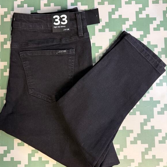 Joe’s Jeans Black High Rise Skinny Size 33 x 29 Minimalist Elevated Basics NWT - Picture 4 of 5